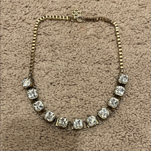 Ann Taylor Jewelry - Ann Taylor Gold Necklace with Clear Accents